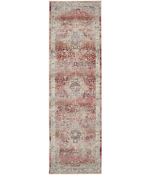 Nourison Vintage Kashan Area Rug VKA07-Red/Ivory
