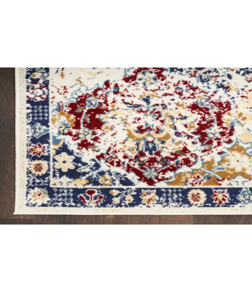 Nourison Grafix Blue Multicolor GRF31 2 ft. 3 in. X 7 ft. 6 in. Rectangle Rug