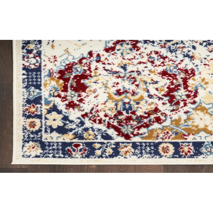 Nourison Grafix Blue Multicolor GRF31 2 ft. 3 in. X 7 ft. 6 in. Rectangle Rug