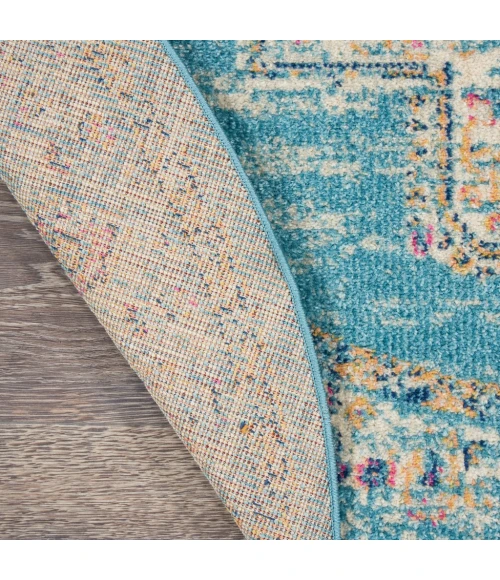 Nourison Passion Round Area Rug PSN03-Light Blue