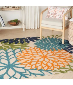 Nourison Home Aloha ALH05 Multicolor 5 ft. 3 in. Square Area Rug