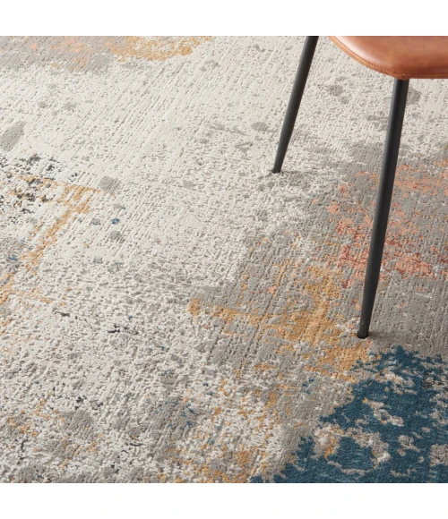 Nourison Rustic Textures Area Rug RUS13-Grey/Blue