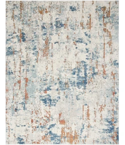Nourison Home Quarry QUA01 Beige Blue Rust 5 ft. 3 in. X 7 ft. 3 in. Area Rug