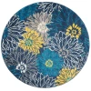 Nourison Home Passion PSN17 Blue 5 ft. Round Area Rug