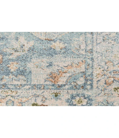 Nourison Astra Machine Washable Light Blue ASW12 6 ft. 7 in. X 9 ft. Rectangle Rug
