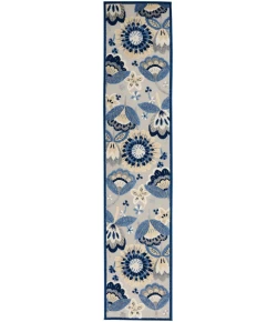 Nourison Home Aloha ALH25 Blue Grey 2 ft. 3 in. X 10 ft. Area Rug