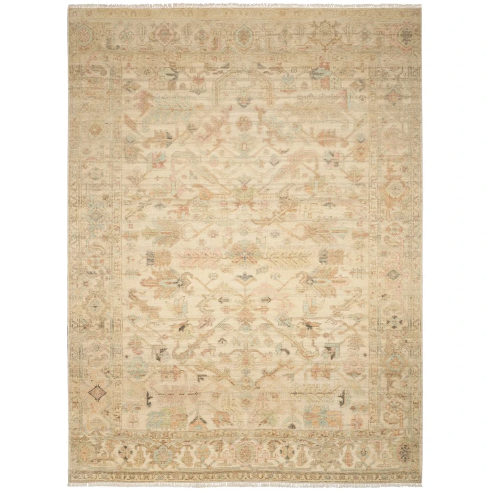 Nourison Heritage Vine Beige HTV01 9 ft. X 12 ft. Rect. Rug