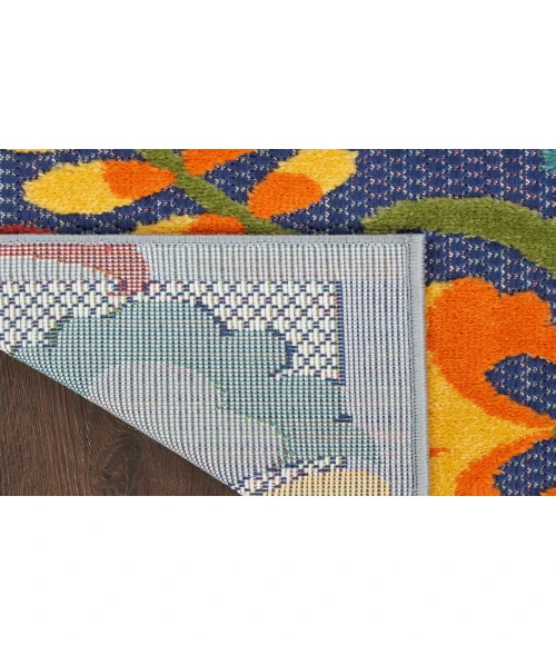Nourison Aloha Navy Multicolor ALH17 2 ft. X 6 ft. Rectangle Rug