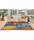 Nourison Aloha Navy Multicolor ALH24 6 ft. X 9 ft. Rectangle Rug