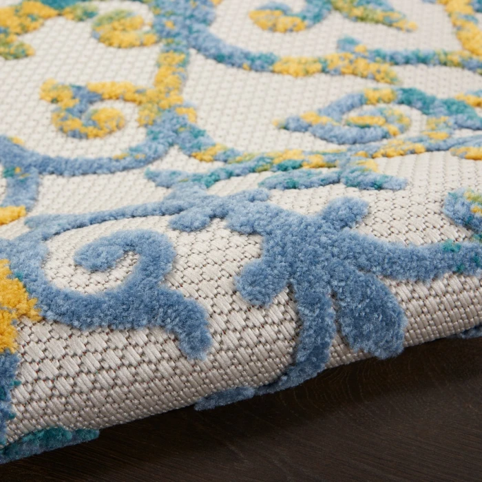 Nourison Aloha Area Rug ALH21 Ivory Blue 12' x 15'