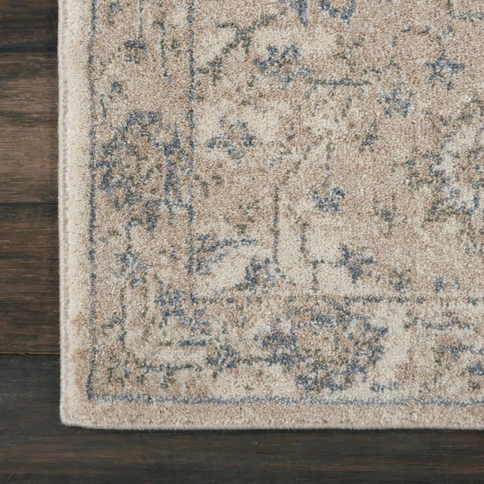 kathy ireland Home Moroccan Celebration Runner Area Rug KI384-Ivory/Sand