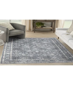 Nourison Home Astra Machine Washable ASW16 Dark Blue 4 ft. X 6 ft. Area Rug