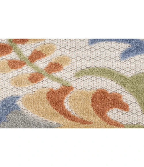 Nourison Aloha Ivory Blue ALH17 7 ft. 10 in. X 10 ft. 6 in. Rectangle Rug