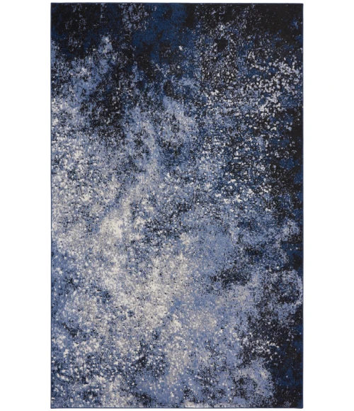 Nourison Passion Light Blue Black PSN10 9 ft. X 12 ft. Rectangle Rug