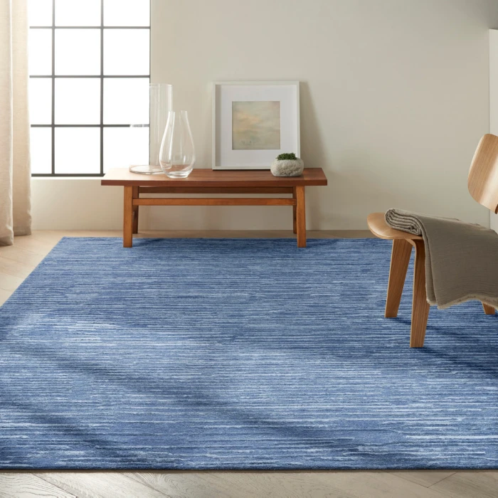 Calvin Klein Linear Area Rug LNR01 Blue