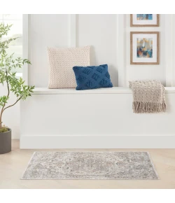 Nourison Home Astra Machine Washable ASW12 Silver Grey 2 ft. 2 in. X 4 ft. Area Rug