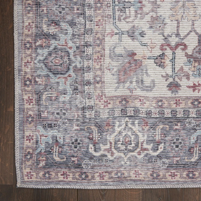 Nicole Curtis Machine Washable Series 1 Area Rug SR104 Black 2' x 4'