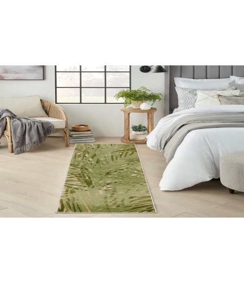 Nourison Aloha Ivory Green ALH41 2 ft. X 6 ft. Rectangle Rug
