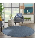 Nourison Positano Round Area Rug POS01-Navy Blue