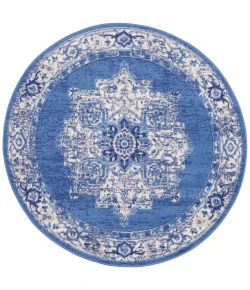 Nourison Home Whimsicle WHS03 Navy 5 ft. Round Area Rug