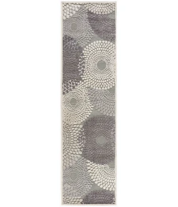 Nourison Home Graphic Illusions GIL04 Grey 2 ft. 3 in. X 8 ft. Area Rug