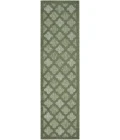 Nourison Home Easy Care Green NES01 2 ft. 2 in. X 7 ft. 6 Rectangle Rug