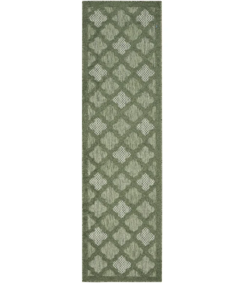 Nourison Home Easy Care Green NES01 2 ft. 2 in. X 7 ft. 6 Rectangle Rug