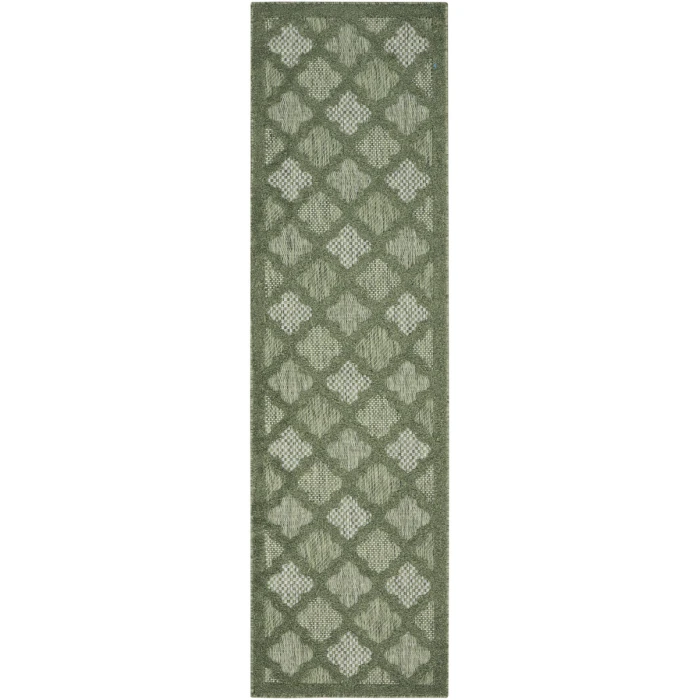 Nourison Home Easy Care Green NES01 2 ft. 2 in. X 7 ft. 6 Rectangle Rug