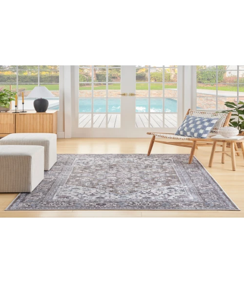 Nicole Curtis Machine Washable Series 1 Olive Ivory SR104 6 ft. X 9 ft. Rectangle Rug