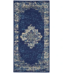 Nourison Home Grafix GRF14 Navy Blue 2 ft. X 4 ft. Area Rug