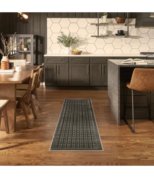 Nourison Home Nordic Black Taupe NRC03 2 ft. X 6 ft. Rectangle Rug