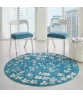 Nourison Tranquil Round Area Rug TRA04-Turquoise