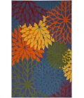 Nourison Aloha Navy Multicolor ALH05 3 ft. 6 in. X 5 ft. 6 in. Rectangle Rug