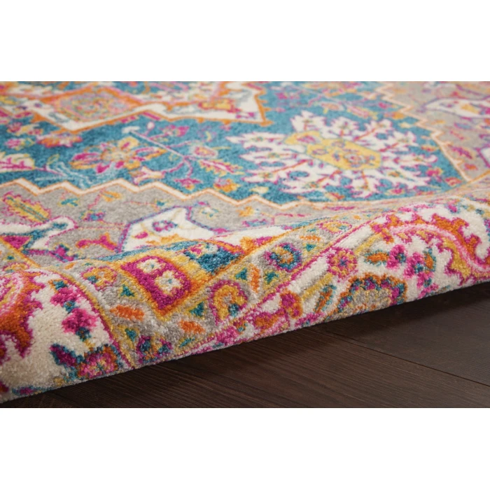 Nourison Passion Area Rug PSN20-Teal Multicolor