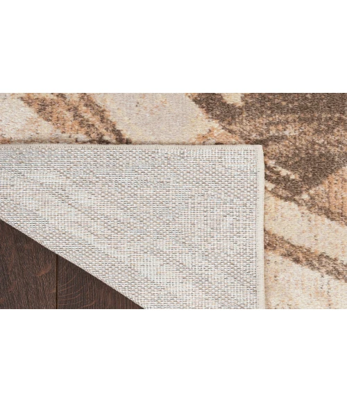 Nourison Astra Machine Washable Beige ASW14 4 ft. X 6 ft. Rectangle Rug