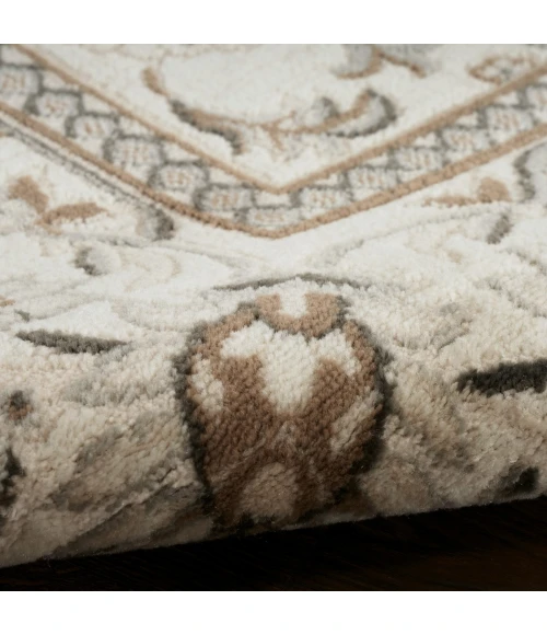 Nourison Serenity Home Ivory Mocha SRH02 6 ft. X 9 ft. Rect. Rug