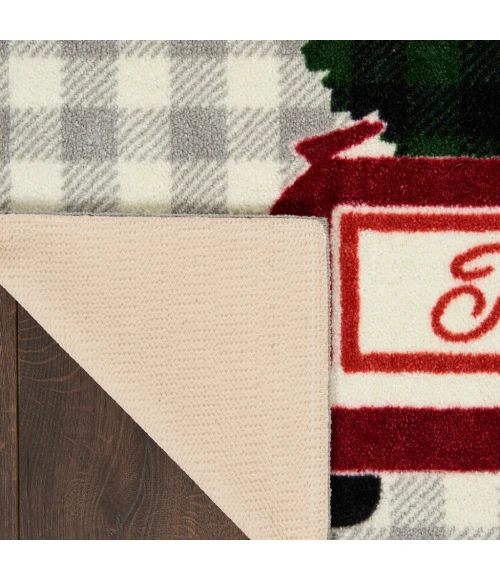 Nourison Accent Decor/Xmas Area Rug 101JP-Grey