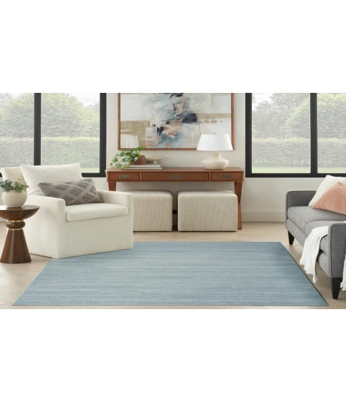 Nourison Washable Essentials Aqua WAE01 4 ft. X 6 ft. Rectangle Rug