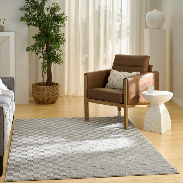 Nourison Serenity Home Grey SRH09 6 ft. X 9 ft. Rect. Rug
