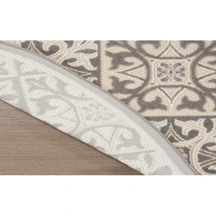 Nourison Aloha Ivory Grey ALH34 7’10” Round Rug
