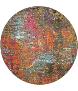 Nourison Home Celestial CES14 Sunset 5 ft. 3 in. Round Area Rug