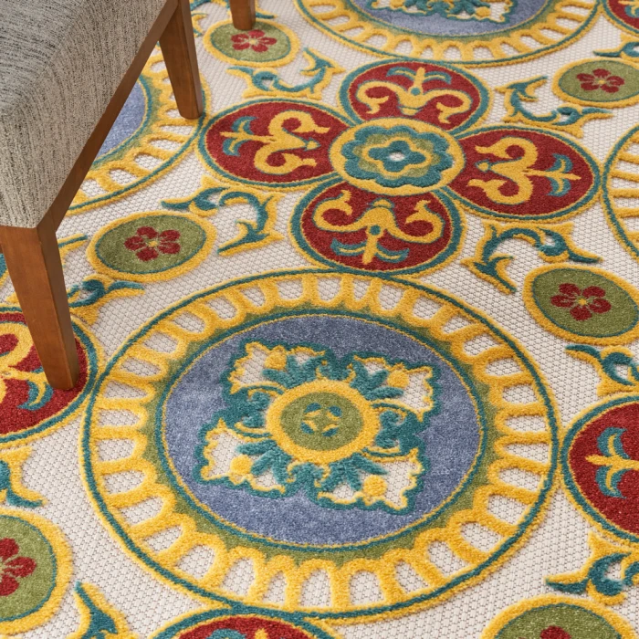 Nourison Aloha Area Rug ALH30 Red/Multi