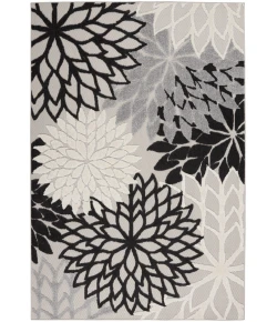 Nourison Home Aloha ALH05 Black White 5 ft. 3 in. X 7 ft. 5 in. Area Rug