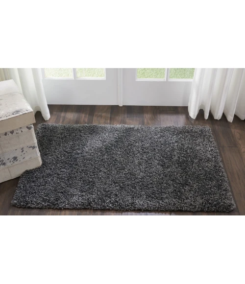 Nourison Malibu Shag Area Rug MSG01-Dark Grey