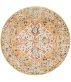 Nourison Home Passion PSN23 Ivory Yellow 4 ft. Round Area Rug