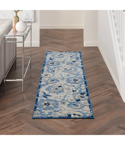 Nourison Aloha Area Rug ALH17-Blue/Grey