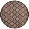 Nourison Home Easy Care NES01 Brown 8 ft. Round Area Rug