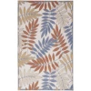 Nourison Home Aloha ALH18 Blue Mocha 5 ft. 3 in. X 7 ft. 5 in. Area Rug