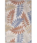 Nourison Aloha Blue Mocha ALH18 5 ft. 3 in. X 7 ft. 5 in. Rectangle Rug