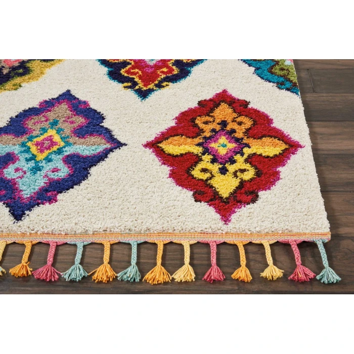 Nourison Home Nomad White NMD06 6ft.7in. x 9ft.6in. Rect. Rug